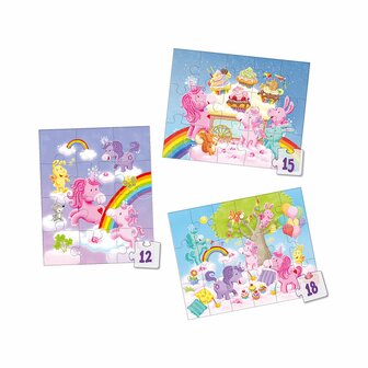 Eenhoorn Flonkerglans: 3 Puzzels (3+) &ndash; Puzzelset &ndash; HABA