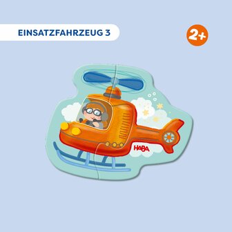 4 Eerste Puzzels: Hulpvoertuigen (2+) &ndash; Puzzelset &ndash; HABA