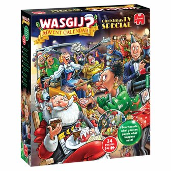 Wasgij Christmas TV Special Advent Kalender 2026 &ndash; Puzzeladventskalender &ndash; Jumbo