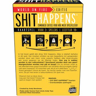 Shit Happens &ndash; The World&rsquo;s on Fire Edition 18+ &ndash; Kaartspel &ndash; Goliath