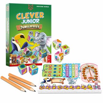 Clever Junior: Junglefeest &ndash; Dobbelspel &ndash; 999 Games