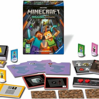 Minecraft: Digging Down &ndash; Co&ouml;peratief kaartspel &ndash; Ravensburger