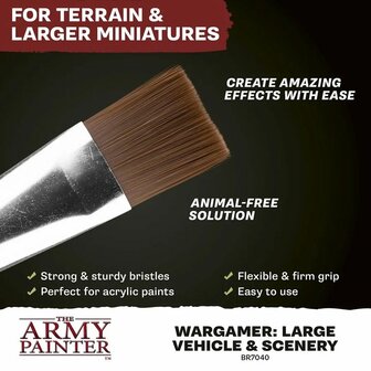 Wargamer Brush: Large Vehicle &amp; Scenery &ndash; Terrein- en voertuigpenseel &ndash; The Army Painter