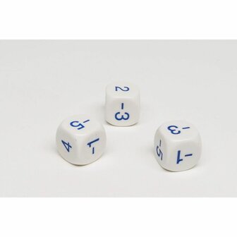 Reken Dobbelsteen Plus Minus Dice Even D6 (15 mm) &ndash; (1 STUK) Rekendobbelsteen &ndash; Spielematerial