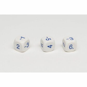 Reken Dobbelsteen Plus Minus Dice Even D6 (15 mm) &ndash; (1 STUK) Rekendobbelsteen &ndash; Spielematerial