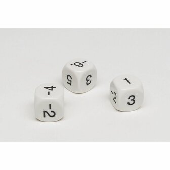 Reken Dobbelsteen Plus Minus Dice Odd D6 (15 mm) &ndash; (1 STUK) Rekendobbelsteen &ndash; Spielematerial