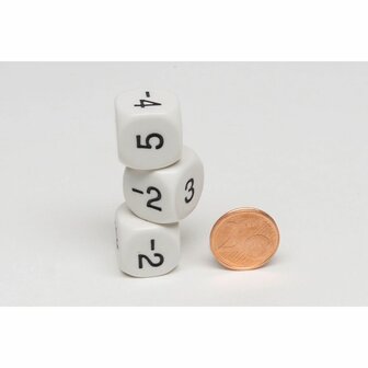 Reken Dobbelsteen Plus Minus Dice Odd D6 (15 mm) &ndash; (1 STUK) Rekendobbelsteen &ndash; Spielematerial