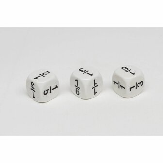 Reken Dobbelsteen Breuken D6 (15 mm) &ndash; (1 STUK) Breukendobbelsteen &ndash; Spielematerial