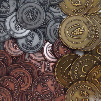 Viticulture: Metal Lira Coins
