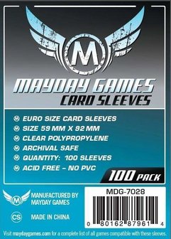 Mayday Card Sleeves: Euro (59x92mm) - 100 stuks
