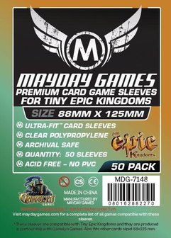 Mayday Card Sleeves (Premium): Custom Tiny Epic Kingdoms (88x125mm) - 50 stuks