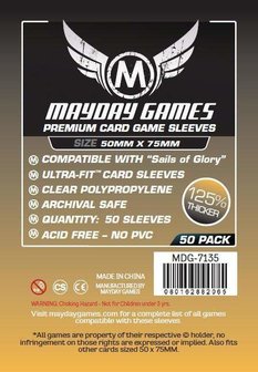 Mayday Card Sleeves (Premium): Custom (50x75mm) - 50 stuks