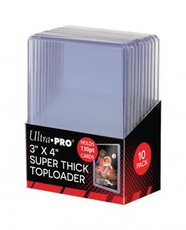 Ultra Pro Toploader: 3" x 4" Super Thick 130 pt (10 stuks)