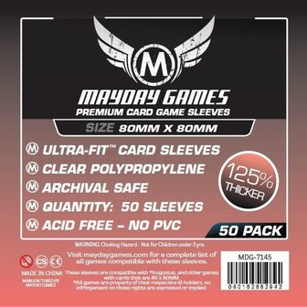 Mayday Card Sleeves (Premium): Square Card Sleeves (80x80mm) - 50 stuks