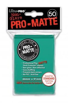 Ultra Pro-Matte Board Game Sleeves: Standard Aqua (66x91mm) - 50 stuks