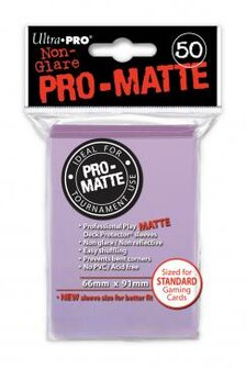 Ultra Pro-Matte Board Game Sleeves: Standard Lilac (66x91mm) - 50 stuks