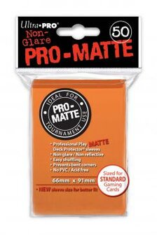 Ultra Pro-Matte Board Game Sleeves: Standard Orange (66x91mm) - 50 stuks