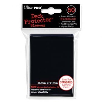 Ultra Pro Board Game Sleeves: Standard Black (66x91mm) - 50 stuks