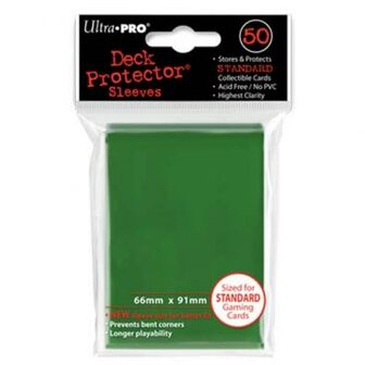 Ultra Pro Board Game Sleeves: Standard Green (66x91mm) - 50 stuks