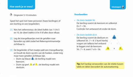 Rekensprint Triangels: Keer en Deel
