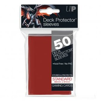 Ultra Pro-Matte Board Game Sleeves: Standard Red (66x91mm)