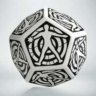 Hit Location Die White/Black D12