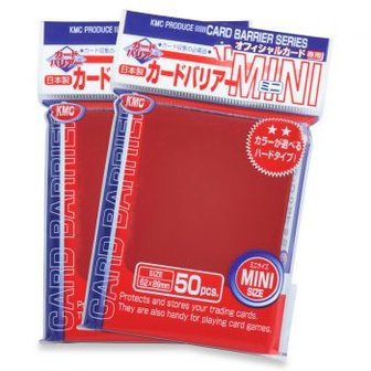 KMC Mini Sleeves: Metallic Red (62x89mm) - 50 stuks