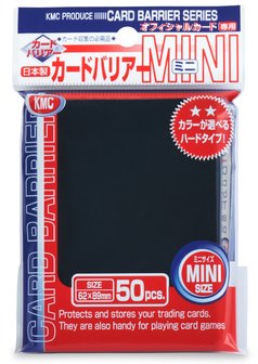 KMC Mini Sleeves: Black (62x89mm) - 50 stuks