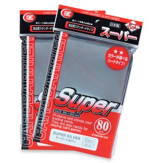 KMC Standard Sleeves: Super Silver (66x92mm) - 80 stuks
