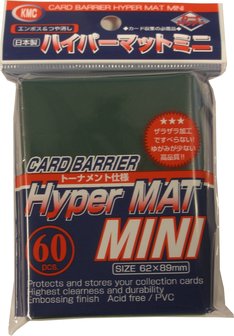 KMC Mini Sleeves (Hyper Mat): Green (62x89mm) - 60 stuks