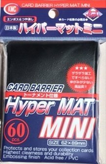 KMC Mini Sleeves (Hyper Mat): Black (62x89mm) - 60 stuks