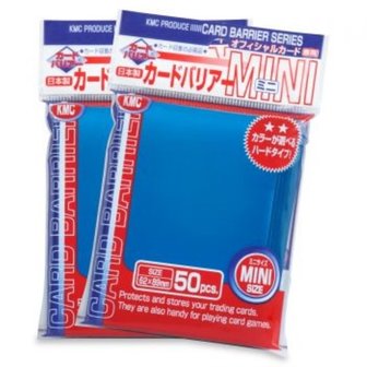 KMC Mini Sleeves: Blue (62x89mm) - 50 stuks