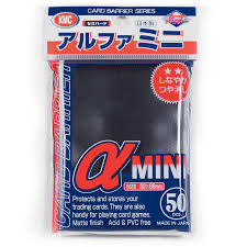 KMC Mini Sleeves: &alpha; Black (62x89mm) - 50 stuks