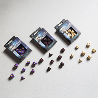 Dobbelstenen Classic RPG Dice Set Black/Red (7 stuks)