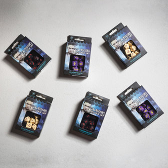 Dobbelstenen Classic RPG Dice Set Black/Red (7 stuks)