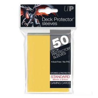 Ultra Pro Board Game Sleeves: Standard Yellow (66x91mm) - 50 stuks