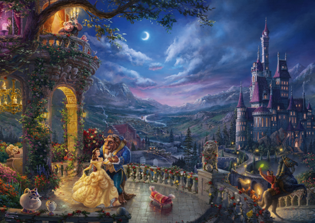 Beauty and the Beast Dancing in the Moonlight - Puzzel (1000)