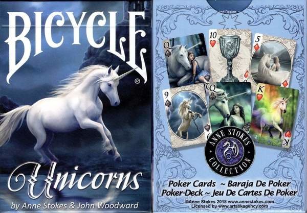 Speelkaarten Anne Stokes & John Woodward Unicorns (Bicycle)