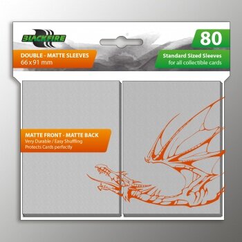Blackfire Sleeves: Double Matte Standard Sleeves (66x91mm) - 80 stuks