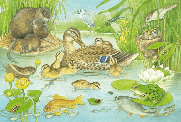 Dierenfamilie - Puzzel (3x48)