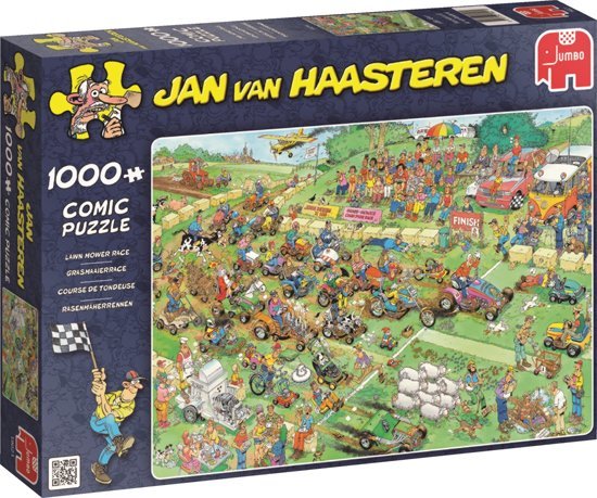 Grasmaaierrace - Jan van Haasteren Puzzel (1000)