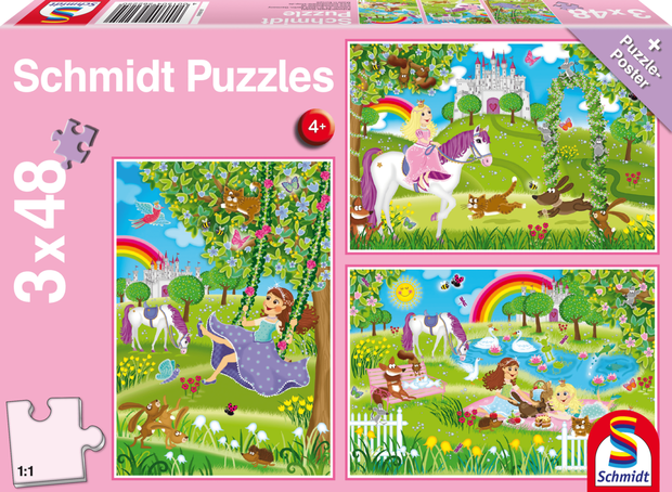 Prinses in de Slottuin - Puzzel (3x48)