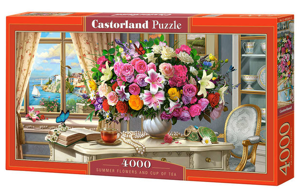 Summer Flowers and Cup of Tea - Puzzel (4000)