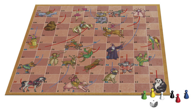 Spellen van toen: Circus / Slangen en Ladders