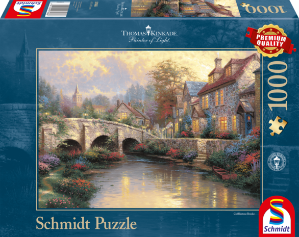 Bij de oude brug (Thomas Kinkade) - Puzzel (1000)