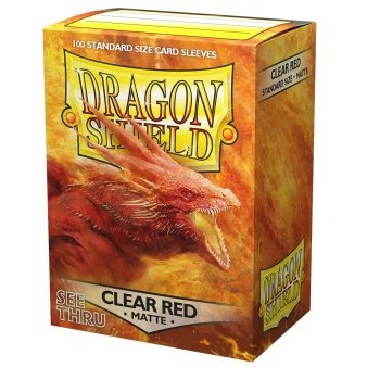Dragon Shield Card Sleeves: Standard Matte Clear Red (63x88mm) - 100 stuks