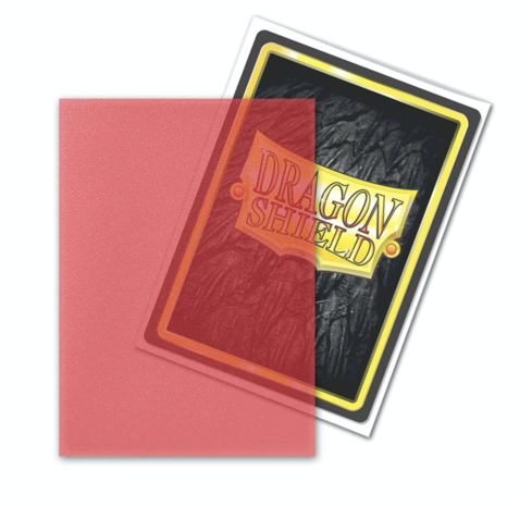 Dragon Shield Card Sleeves: Standard Matte Clear Red (63x88mm) - 100 stuks