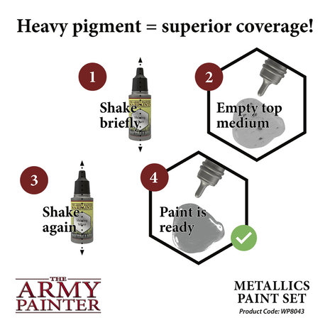 Warpaints Metallics Paint Set (The Army Painter)