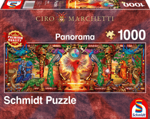 In het rijk van de vuurvogels (Ciro Marchetti) - Panorama Puzzel (1000)