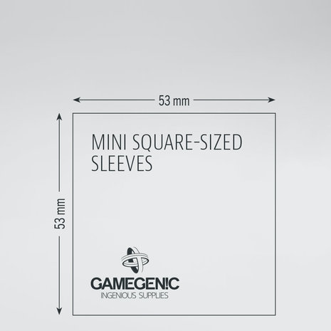 Gamegenic Prime Board Game Sleeves: Mini Square (53x53mm) - 50
